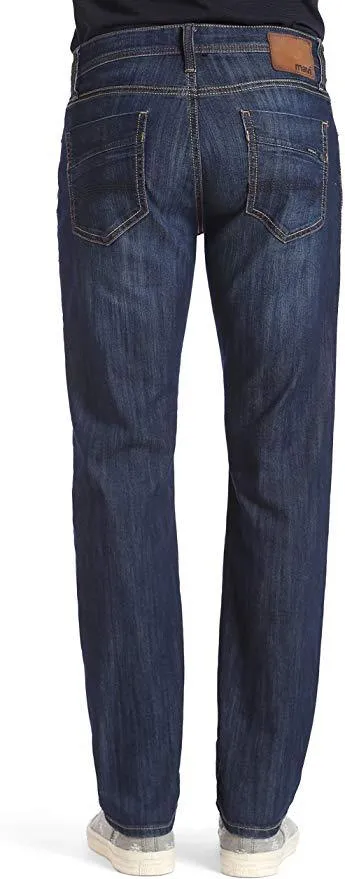 Mavi Men's Zach Size 36/32 Regular Fit Dark Maui Straight Leg Stretch Jeans