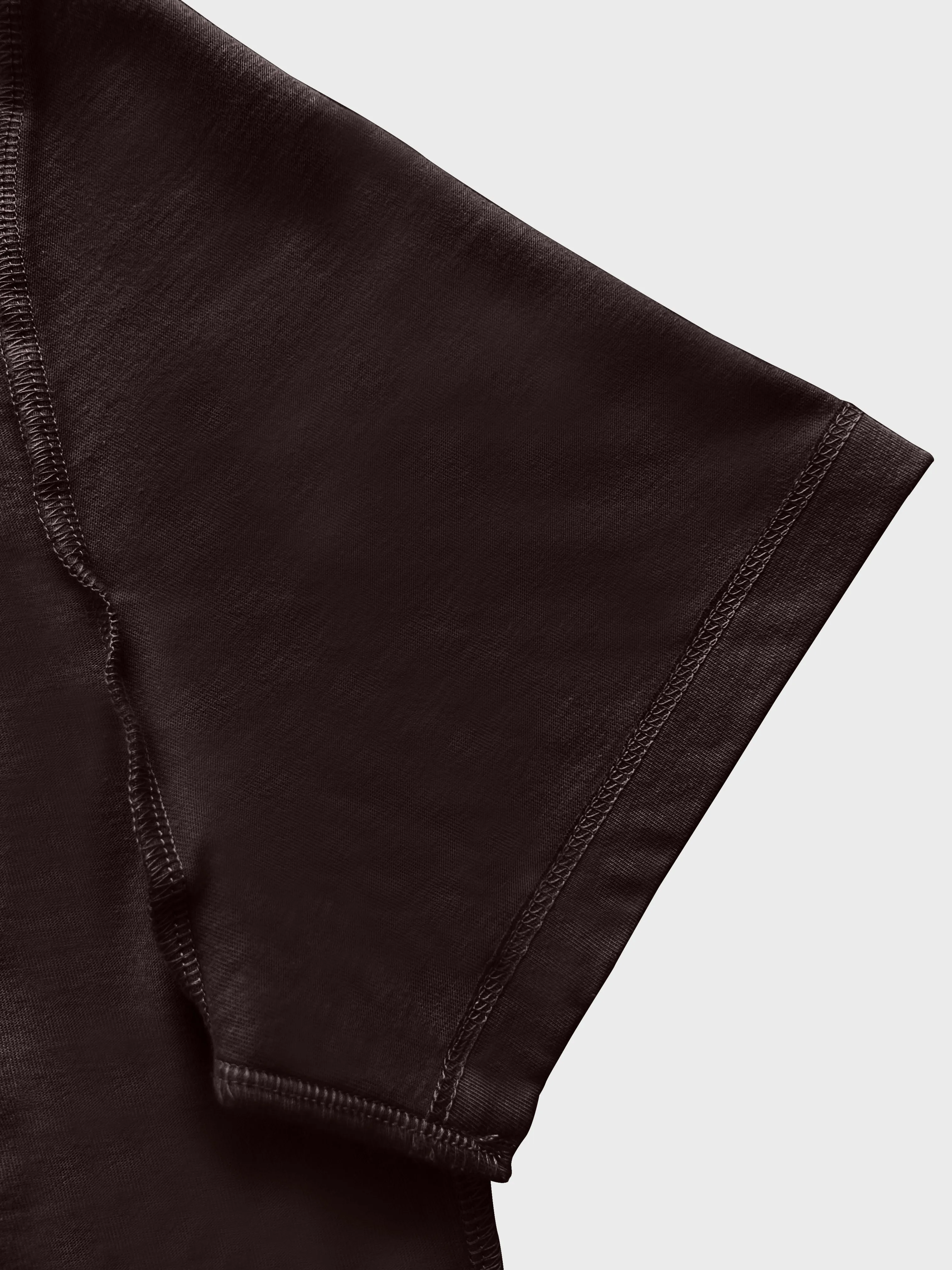 Men Regular Fit Round Neck T-Shirt - Chocolate Brown