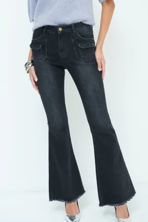 Modern flared pocket jeans wholesale