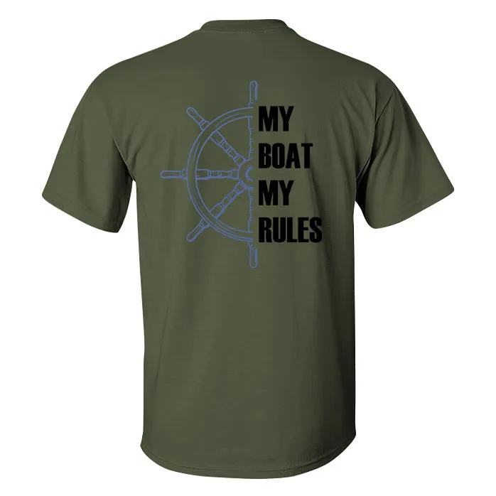 My Boat My Rules Printed Men's T-shirt