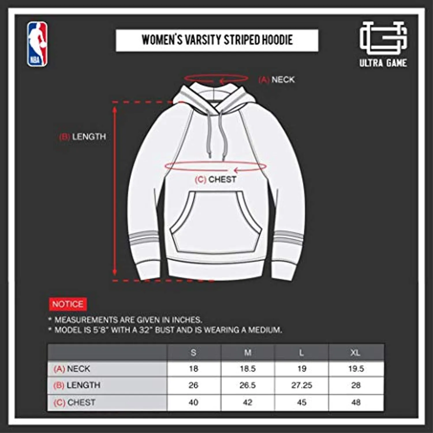 NBA Atlanta Hawks Women's Stripes Soft Fleece Pullover Hoodie Sweatshirt