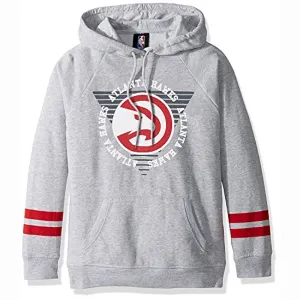 NBA Atlanta Hawks Women's Stripes Soft Fleece Pullover Hoodie Sweatshirt