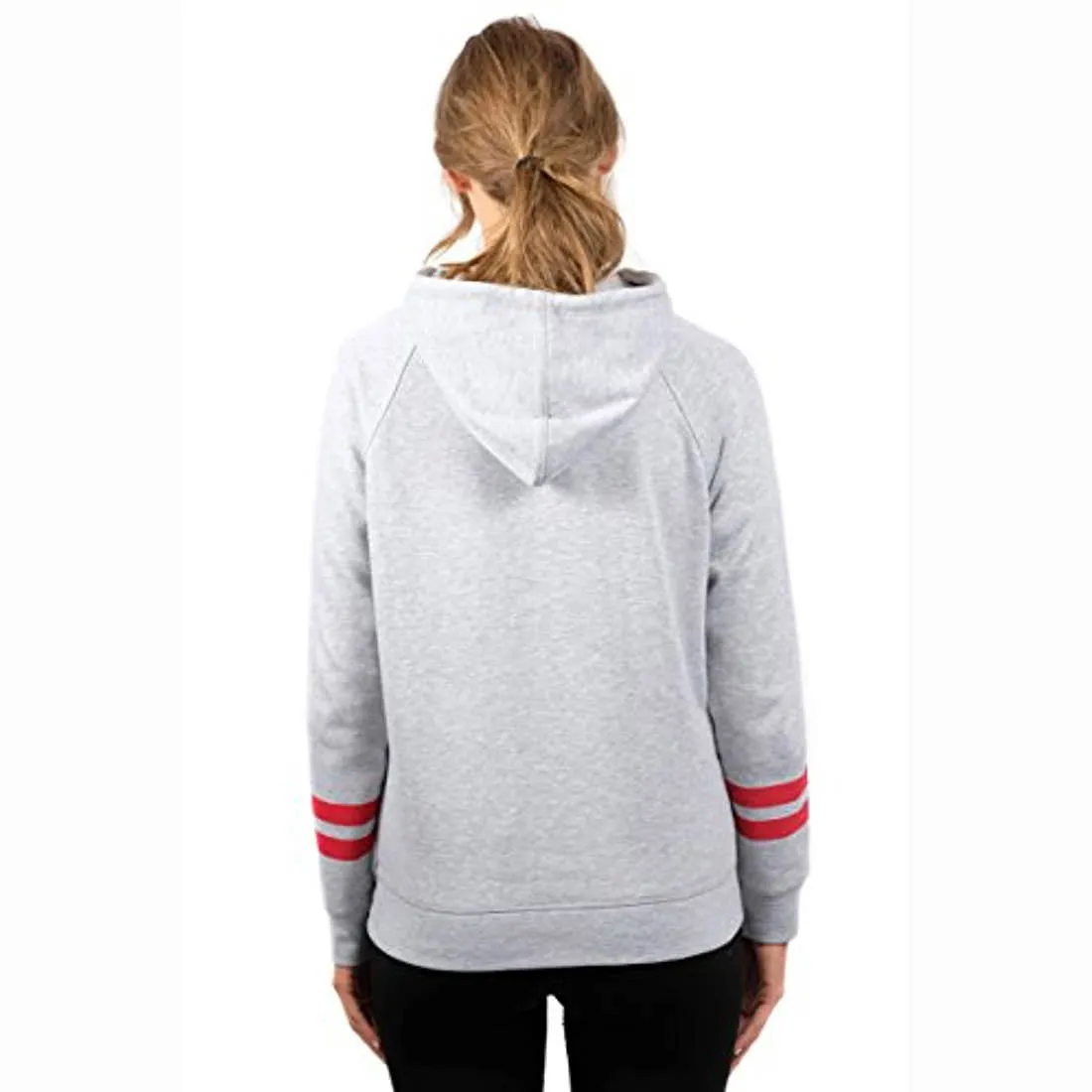 NBA Atlanta Hawks Women's Stripes Soft Fleece Pullover Hoodie Sweatshirt