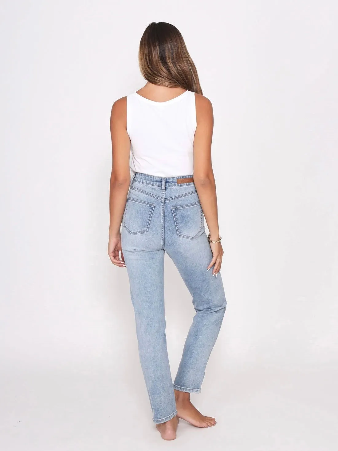 Olivia Mum Jeans - Mid Blue
