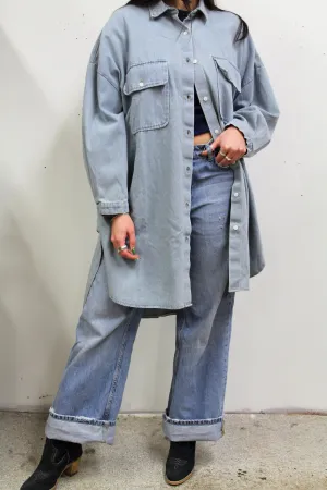 Oversized Denim Shirt Jacket