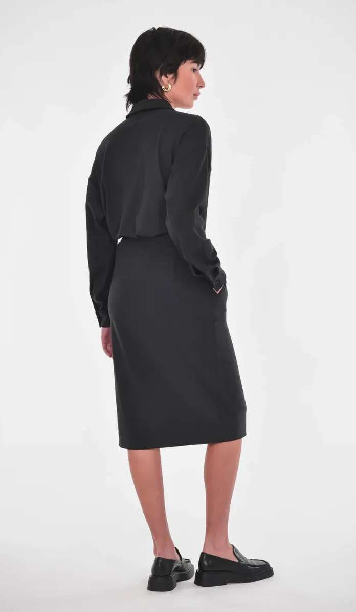 Paper Label Pencil Skirt