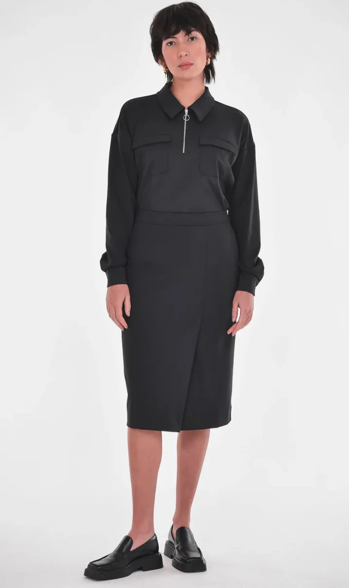 Paper Label Pencil Skirt