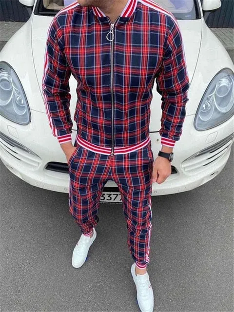 Plaid Tracksuit Sets