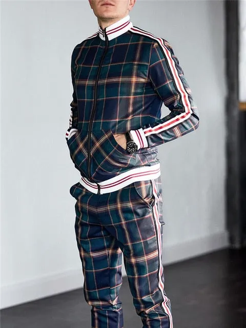Plaid Tracksuit Sets