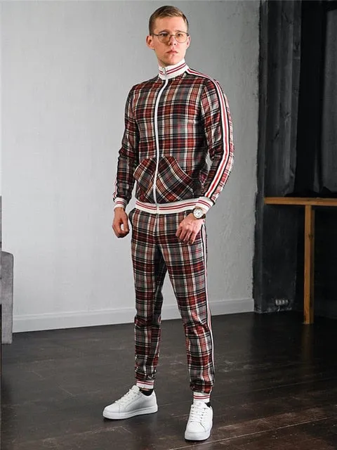 Plaid Tracksuit Sets