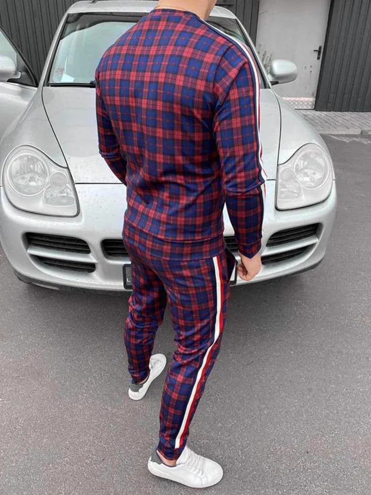 Plaid Tracksuit Sets