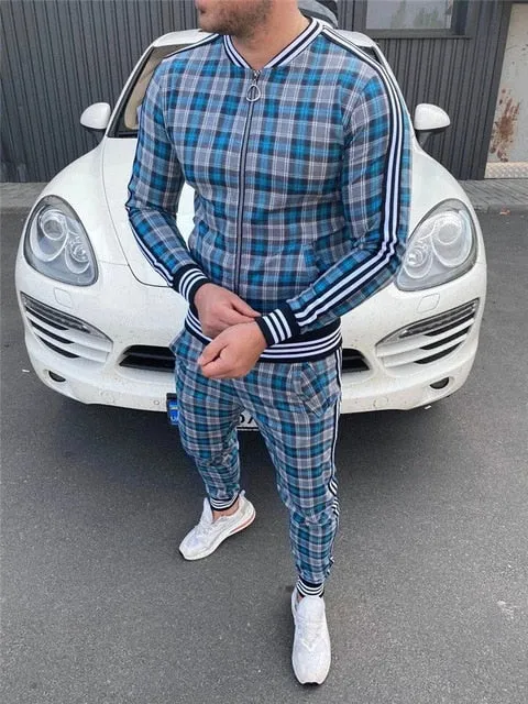 Plaid Tracksuit Sets