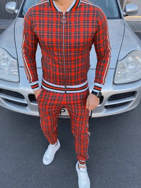 Plaid Tracksuit Sets