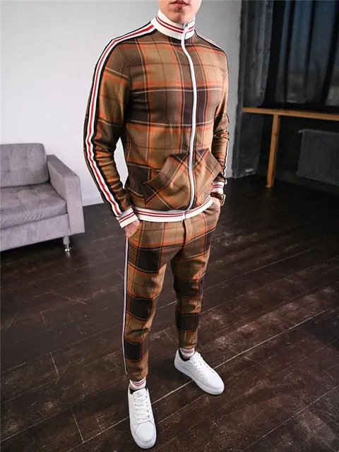 Plaid Tracksuit Sets