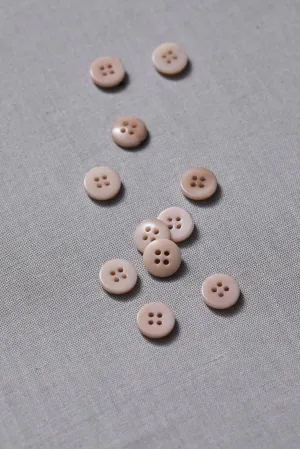 PLAIN 4 HOLE COROZO BUTTON |  Powder Pink 11mm