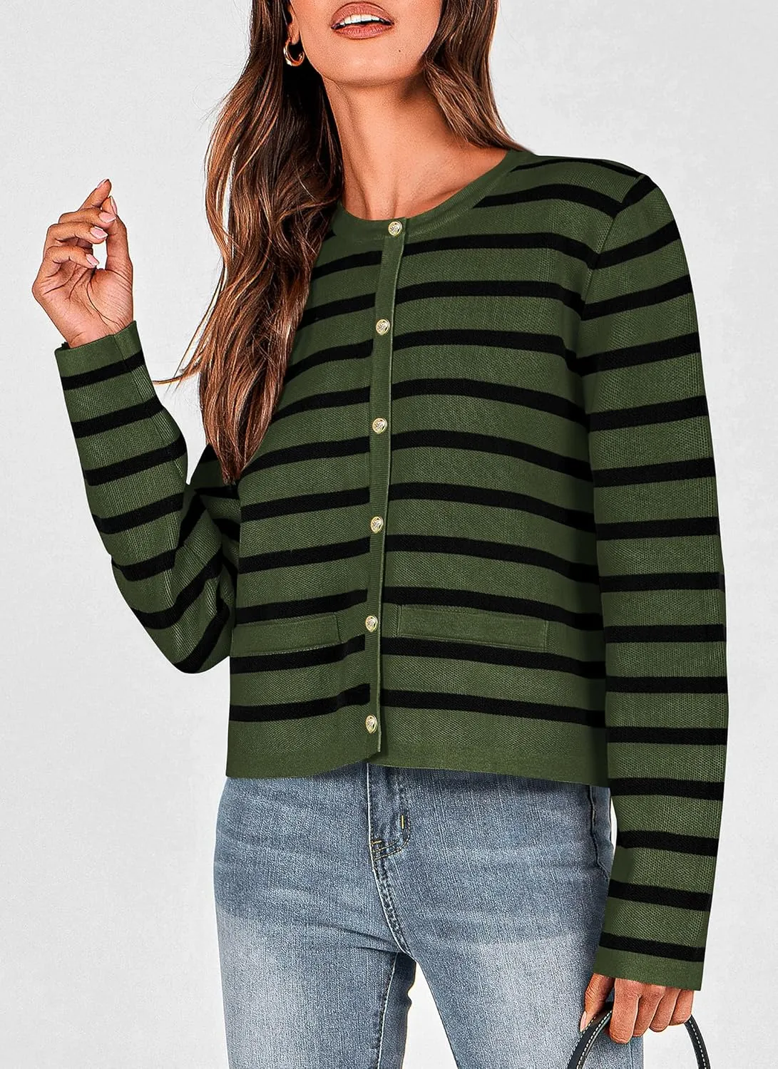 PRETTYGARDEN Women's Winter Cardigan Sweaters Button Down Open Front Long Sleeve Knit Cardigans Shirt Trendy Outerwear