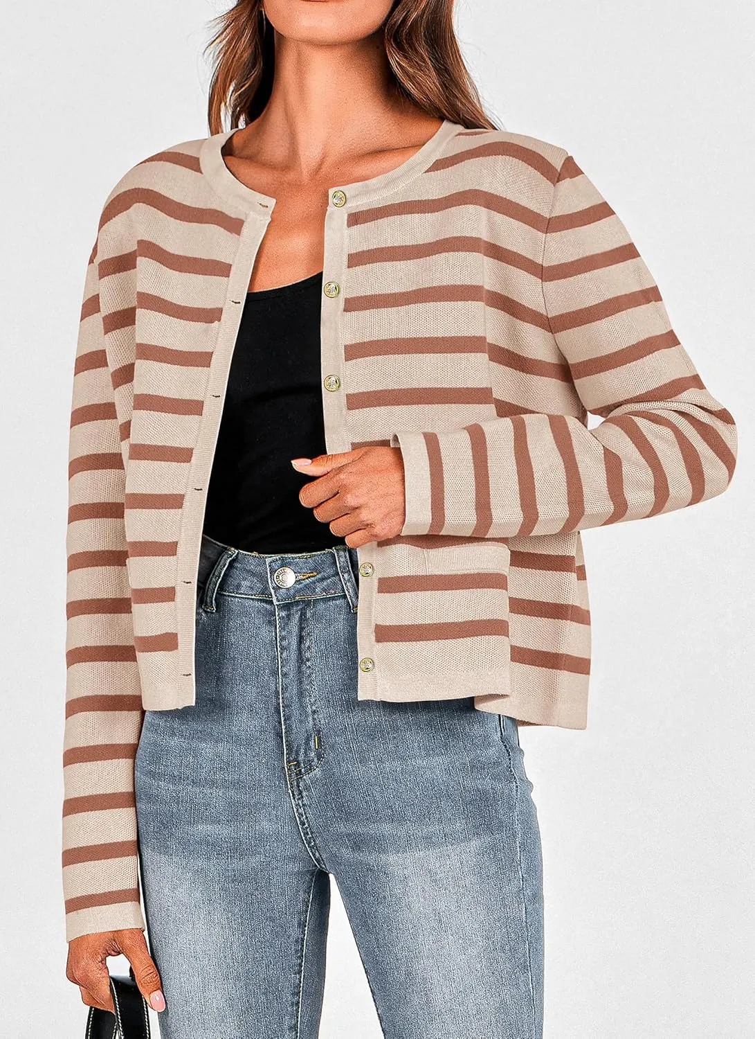 PRETTYGARDEN Women's Winter Cardigan Sweaters Button Down Open Front Long Sleeve Knit Cardigans Shirt Trendy Outerwear