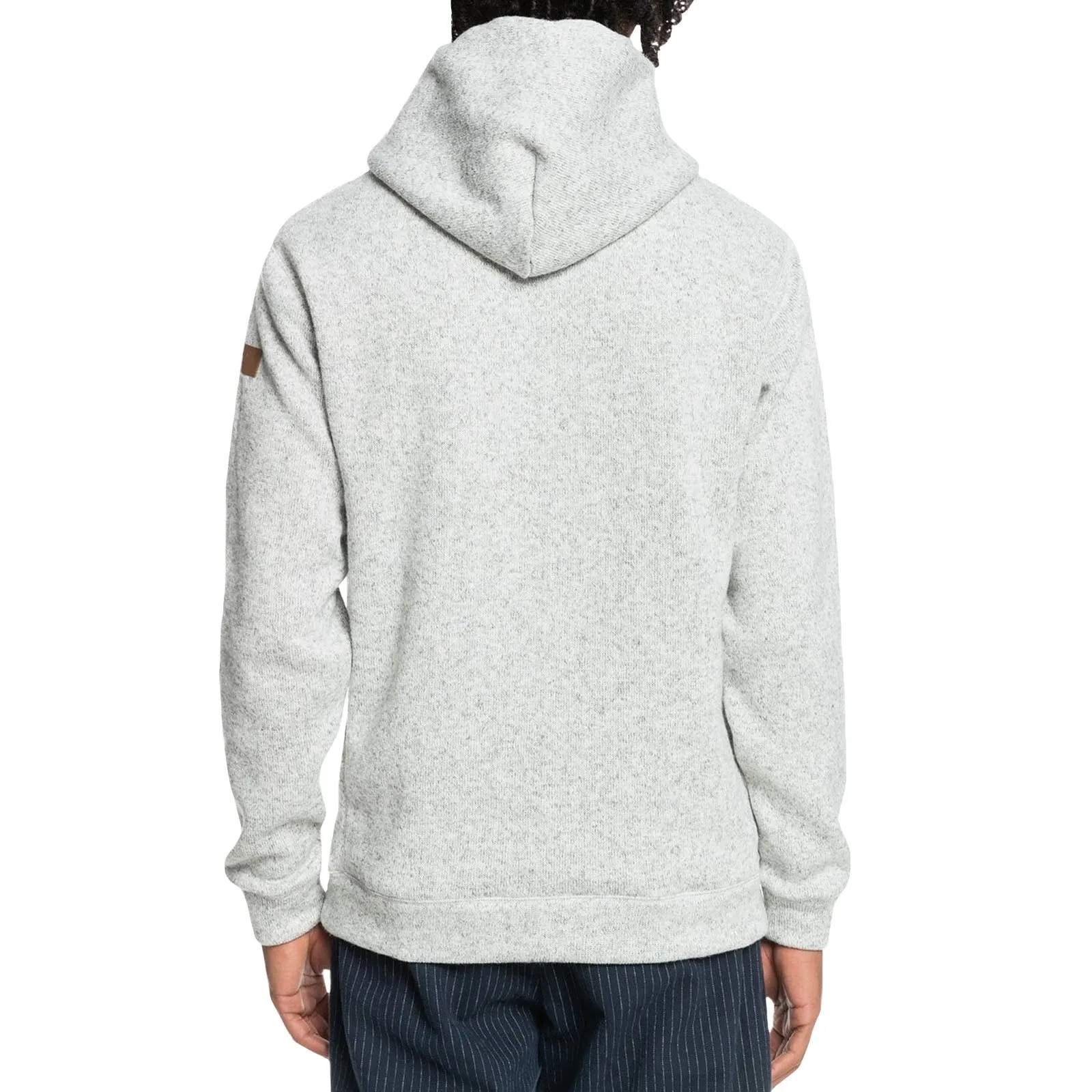 Quiksilver Mens Keller Pullover Fleece Lined Hoodie - Grey