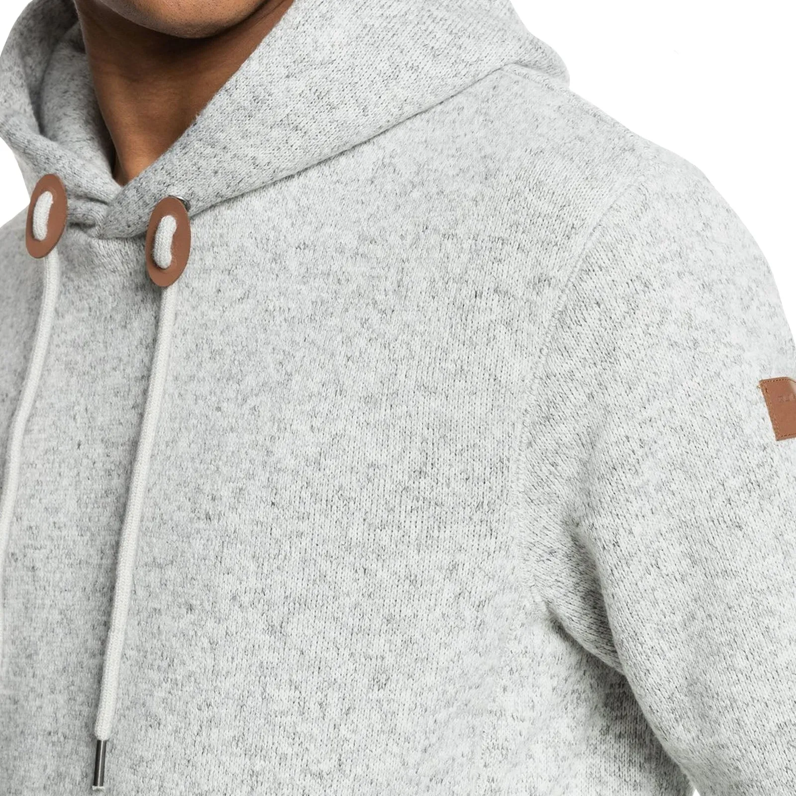 Quiksilver Mens Keller Pullover Fleece Lined Hoodie - Grey