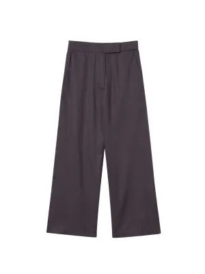 Relaxed Wide Leg Cropped Pants