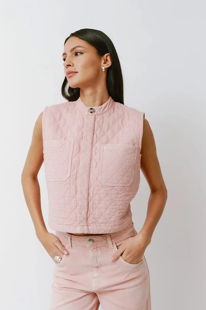 Seventy   Mochi Pablo Peony Pink Waistcoat