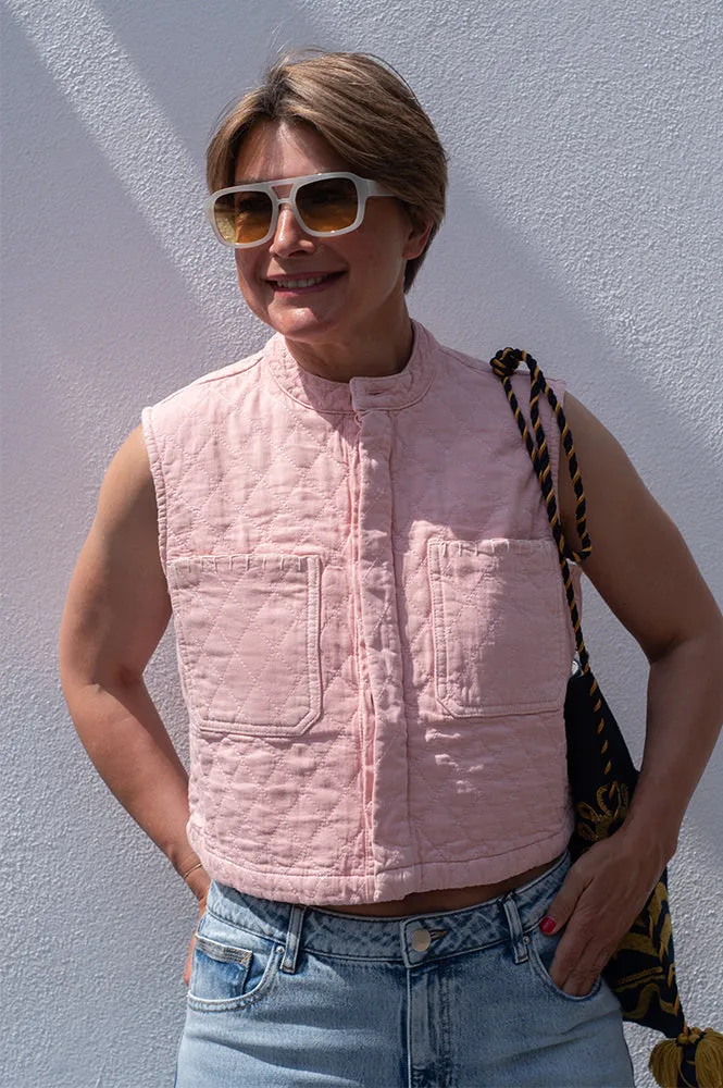 Seventy   Mochi Pablo Peony Pink Waistcoat