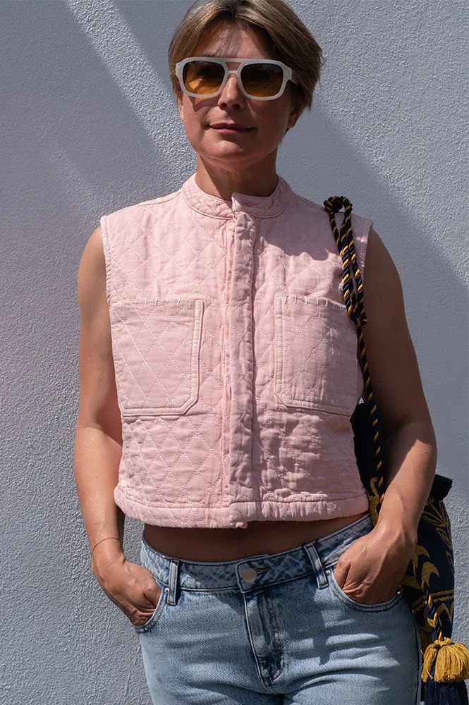 Seventy   Mochi Pablo Peony Pink Waistcoat