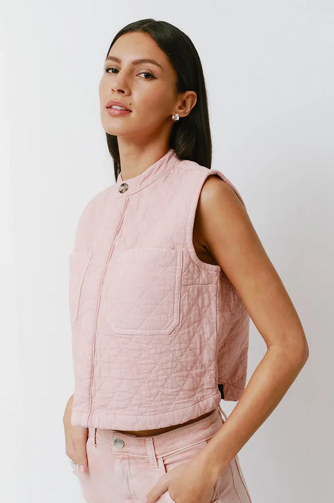 Seventy   Mochi Pablo Peony Pink Waistcoat