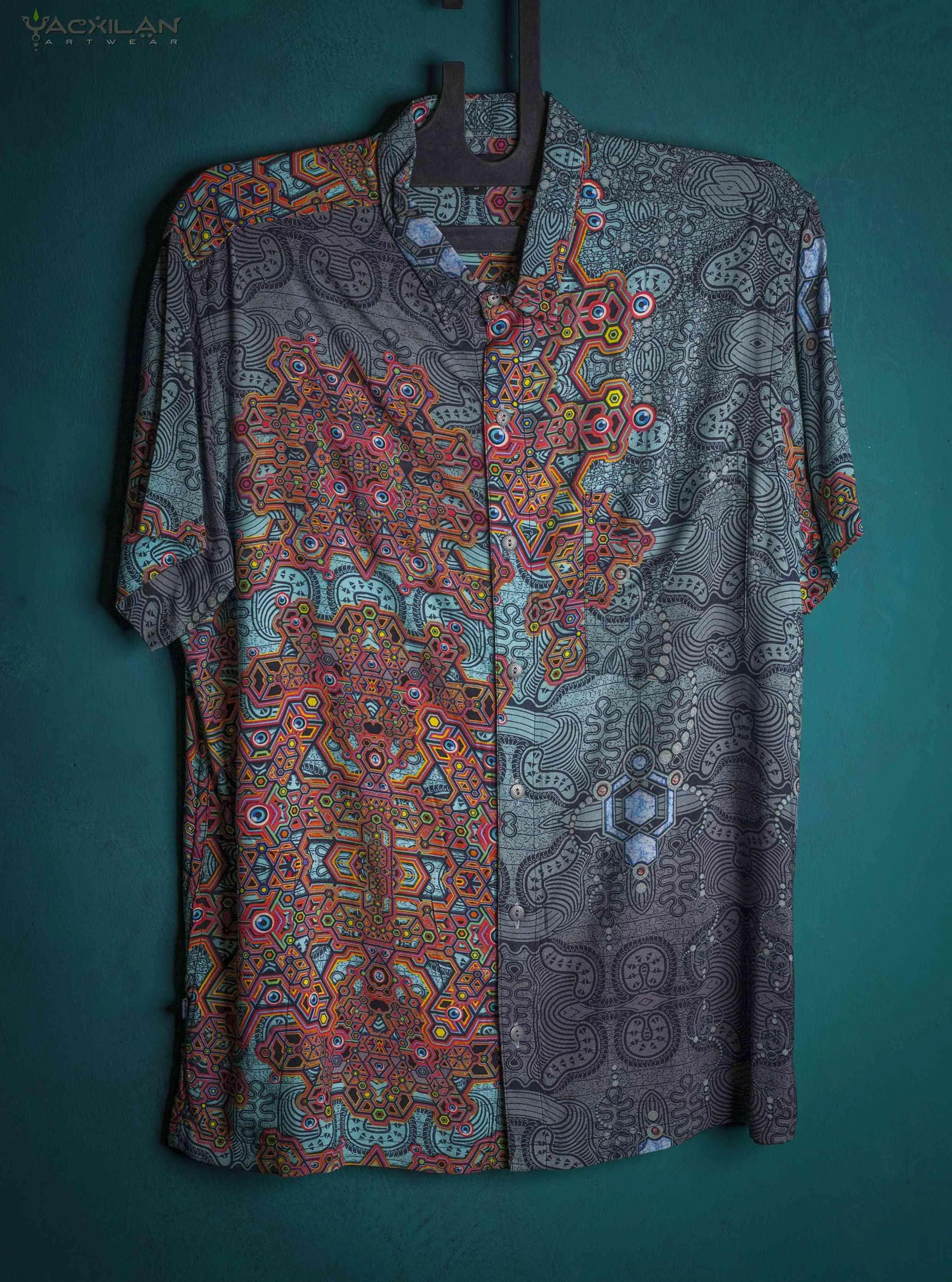 Shirt Men Half Sleeves / Viscose AOP - ATLANTIS