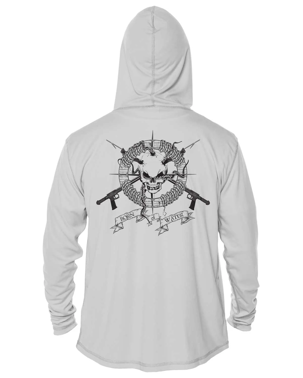 Skull and Spearguns UV/UPF 50  Long Sleeve Long Sleeve Hoodie
