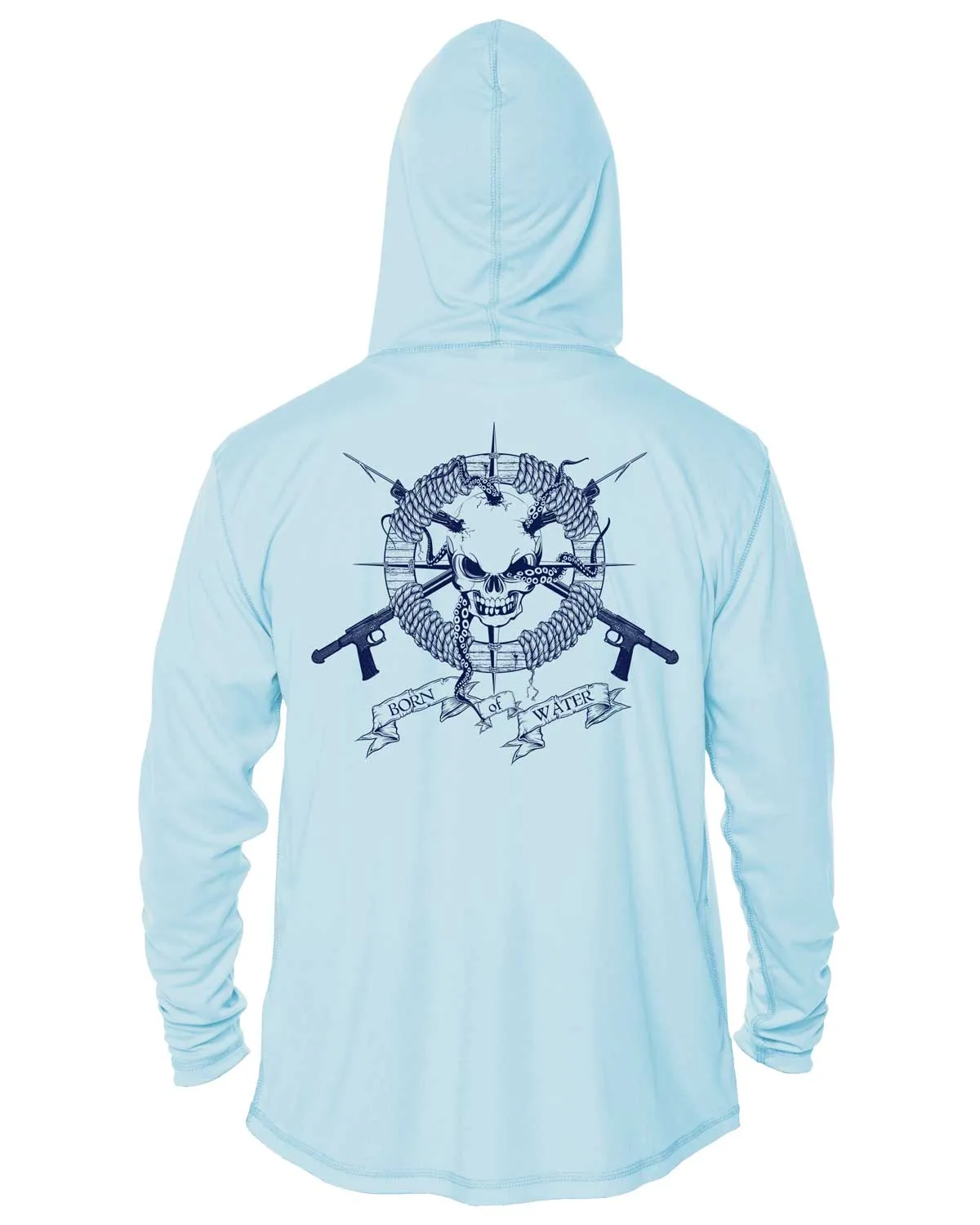 Skull and Spearguns UV/UPF 50  Long Sleeve Long Sleeve Hoodie