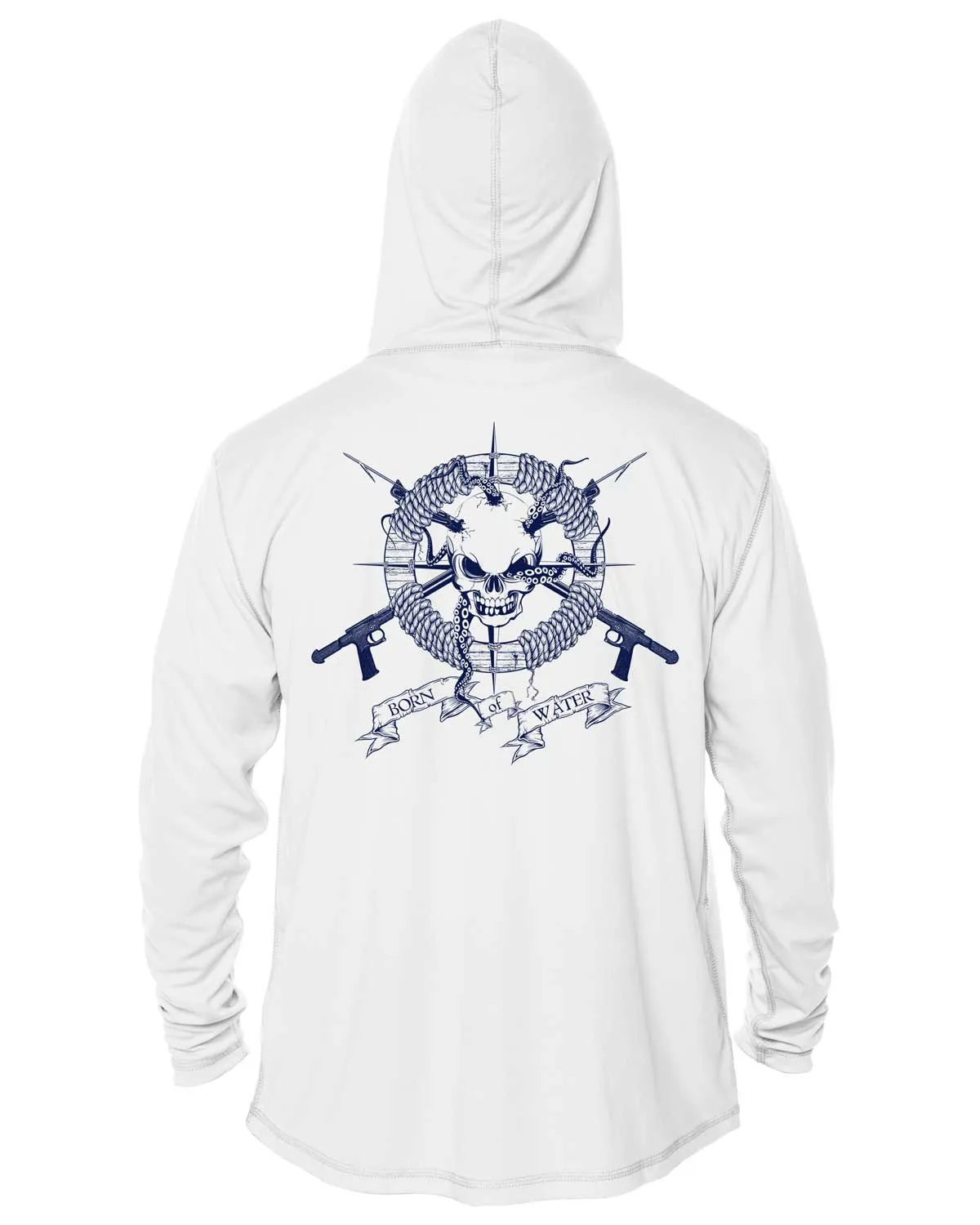 Skull and Spearguns UV/UPF 50  Long Sleeve Long Sleeve Hoodie