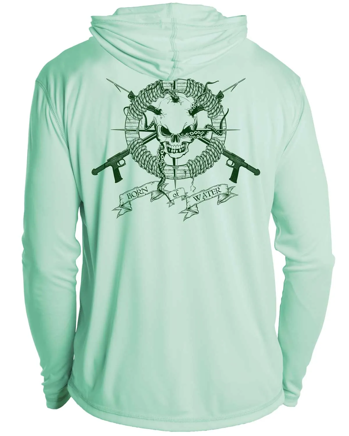 Skull and Spearguns UV/UPF 50  Long Sleeve Long Sleeve Hoodie