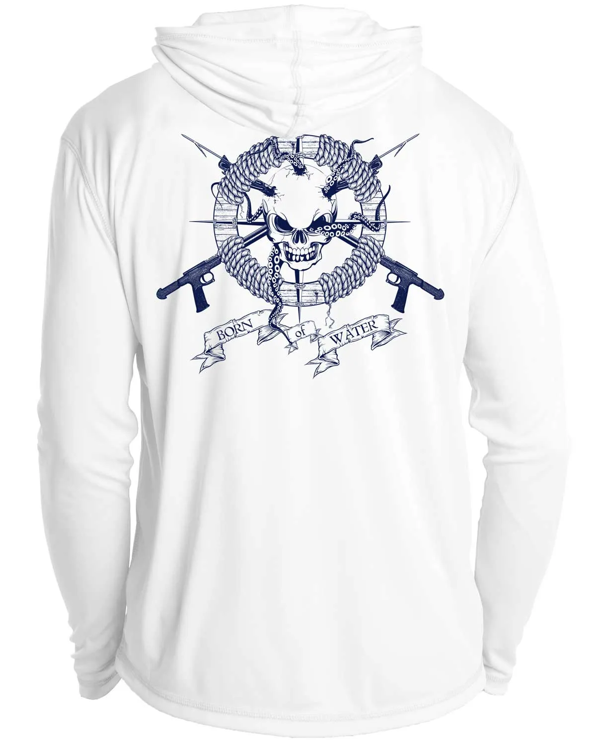 Skull and Spearguns UV/UPF 50  Long Sleeve Long Sleeve Hoodie