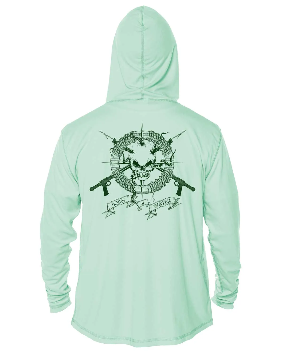 Skull and Spearguns UV/UPF 50  Long Sleeve Long Sleeve Hoodie
