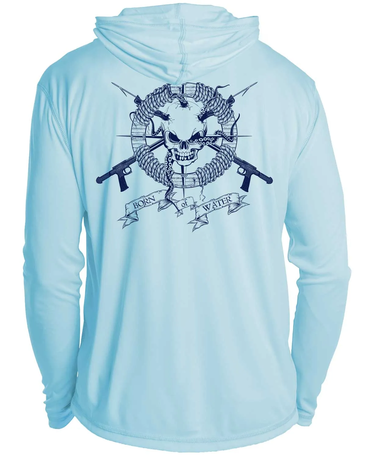 Skull and Spearguns UV/UPF 50  Long Sleeve Long Sleeve Hoodie