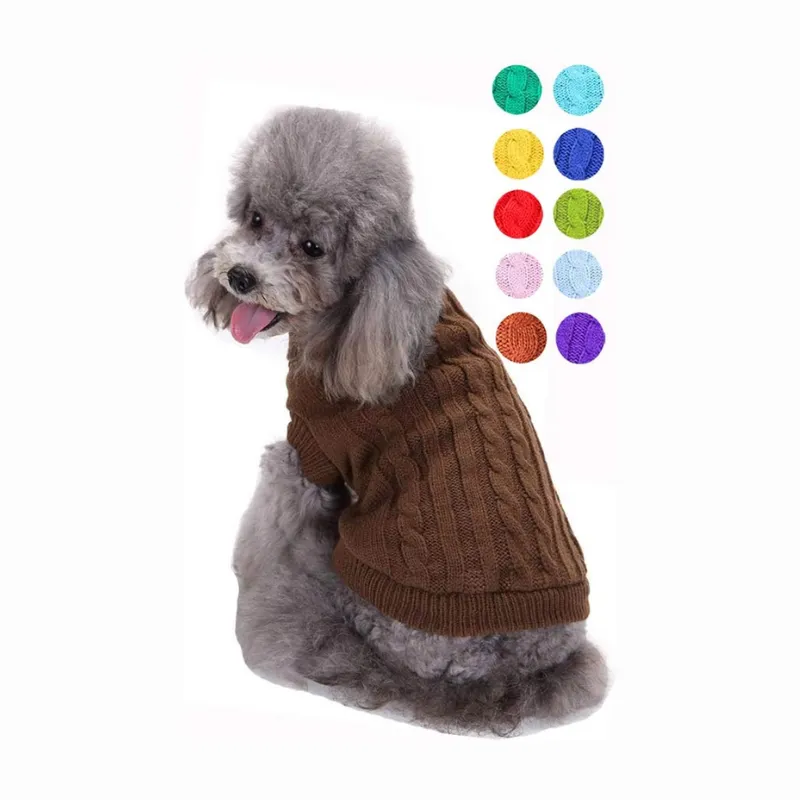 Small Dog Sweater, Warm Pet Sweater, Knitted Classic Dog Sweaters
