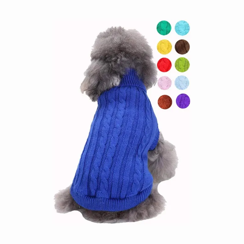 Small Dog Sweater, Warm Pet Sweater, Knitted Classic Dog Sweaters