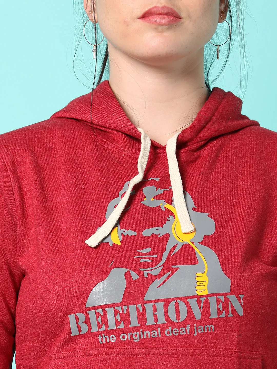 Solid Casual Hooded Sweatshirts