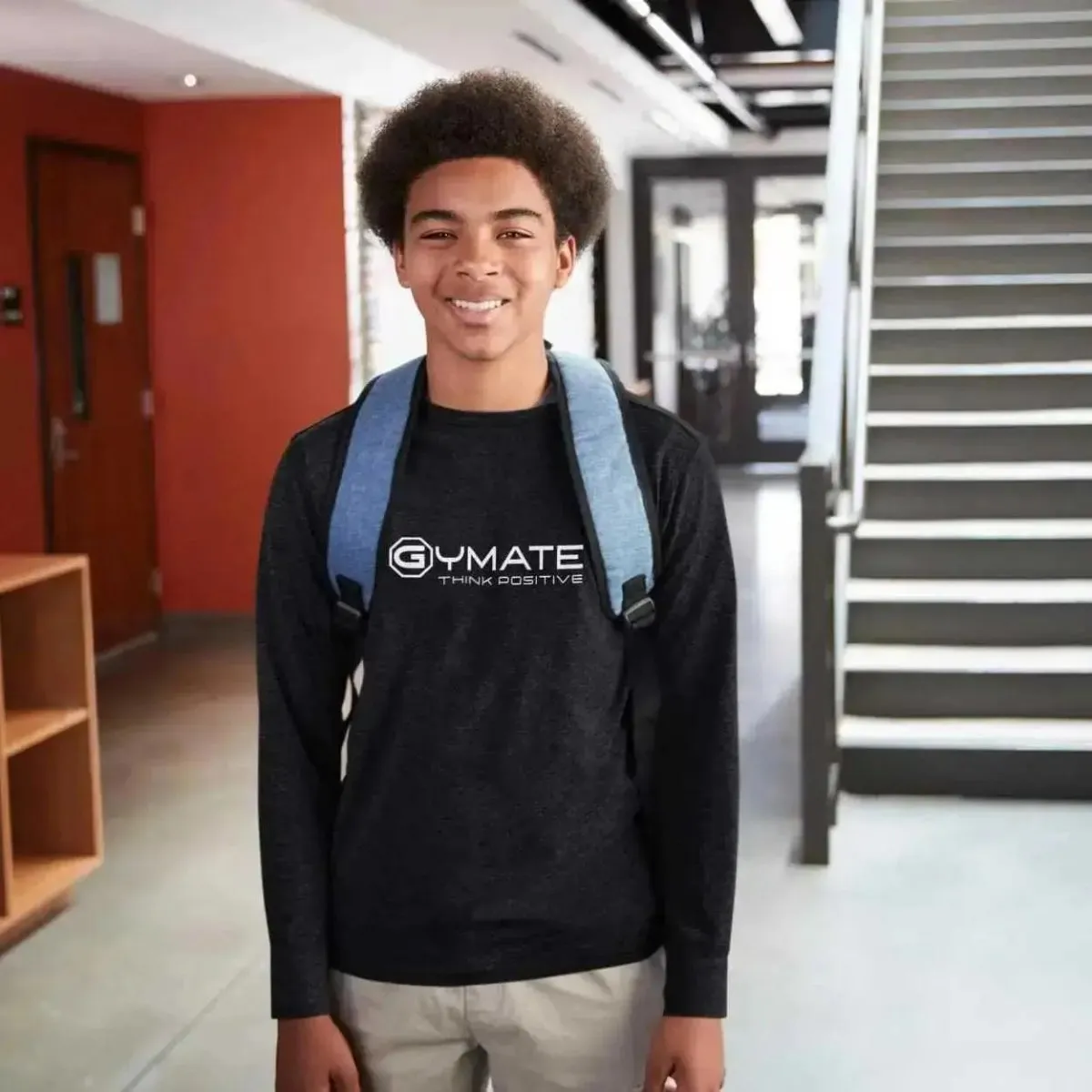 Sweatshirt For Teens Centre 'Think Positive' [colours]
