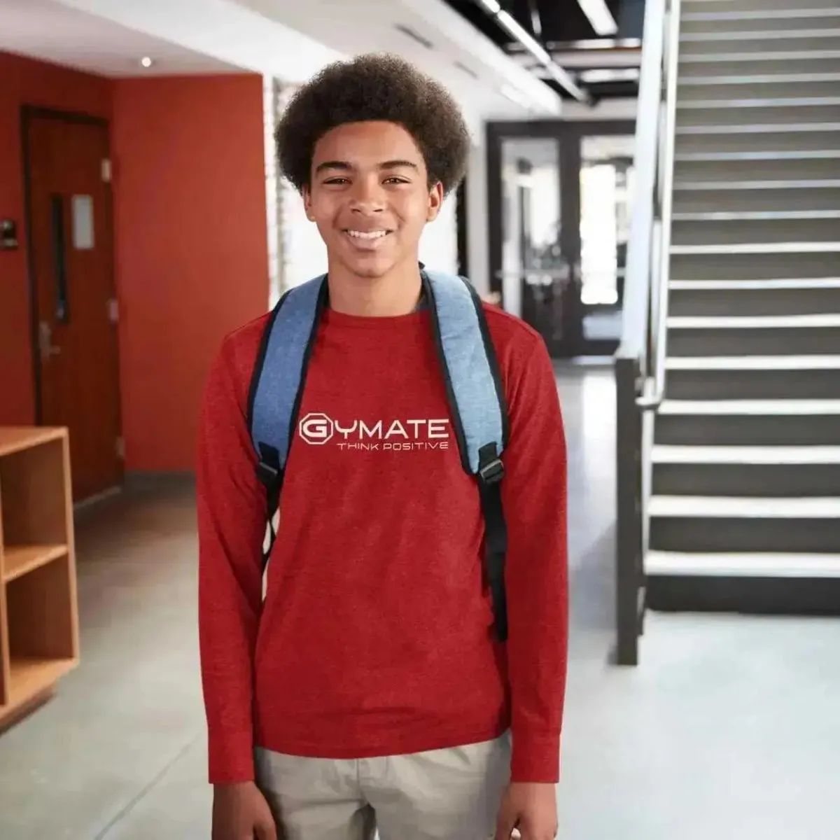 Sweatshirt For Teens Centre 'Think Positive' [colours]