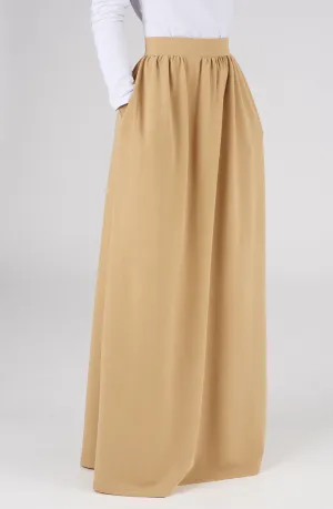 Tan Classic Maxi Skirt