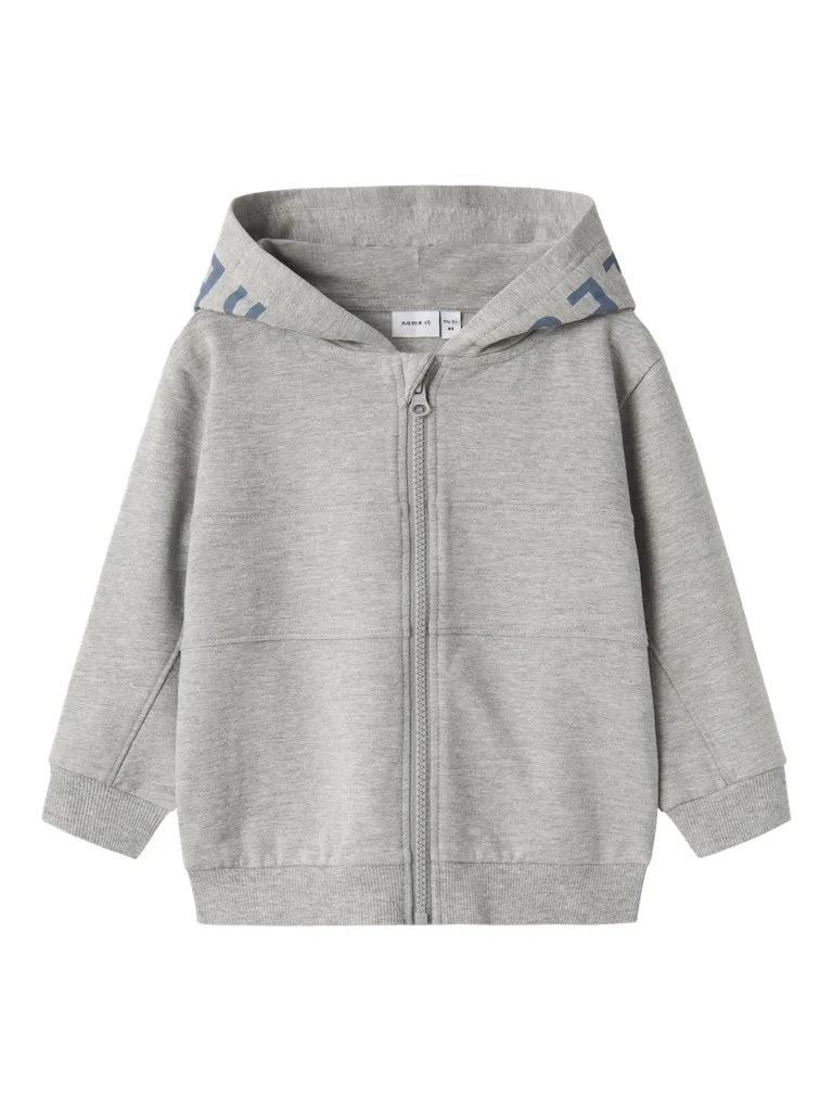 Temas Sweat Cardigan-Grey Melange