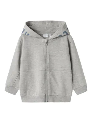 Temas Sweat Cardigan-Grey Melange