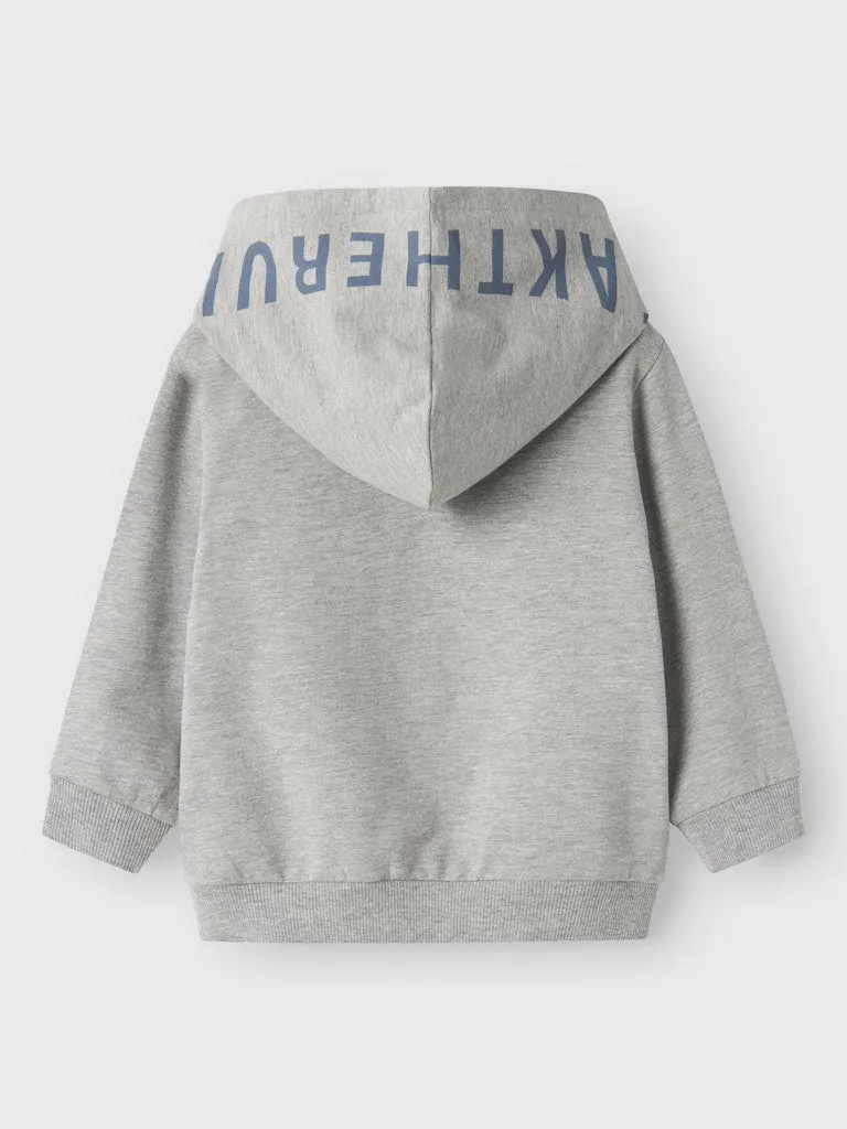 Temas Sweat Cardigan-Grey Melange