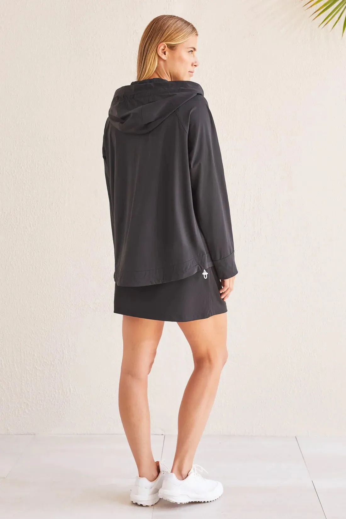 Tribal: Long Sleeve Hooded Jacket in Black 1804O-3668