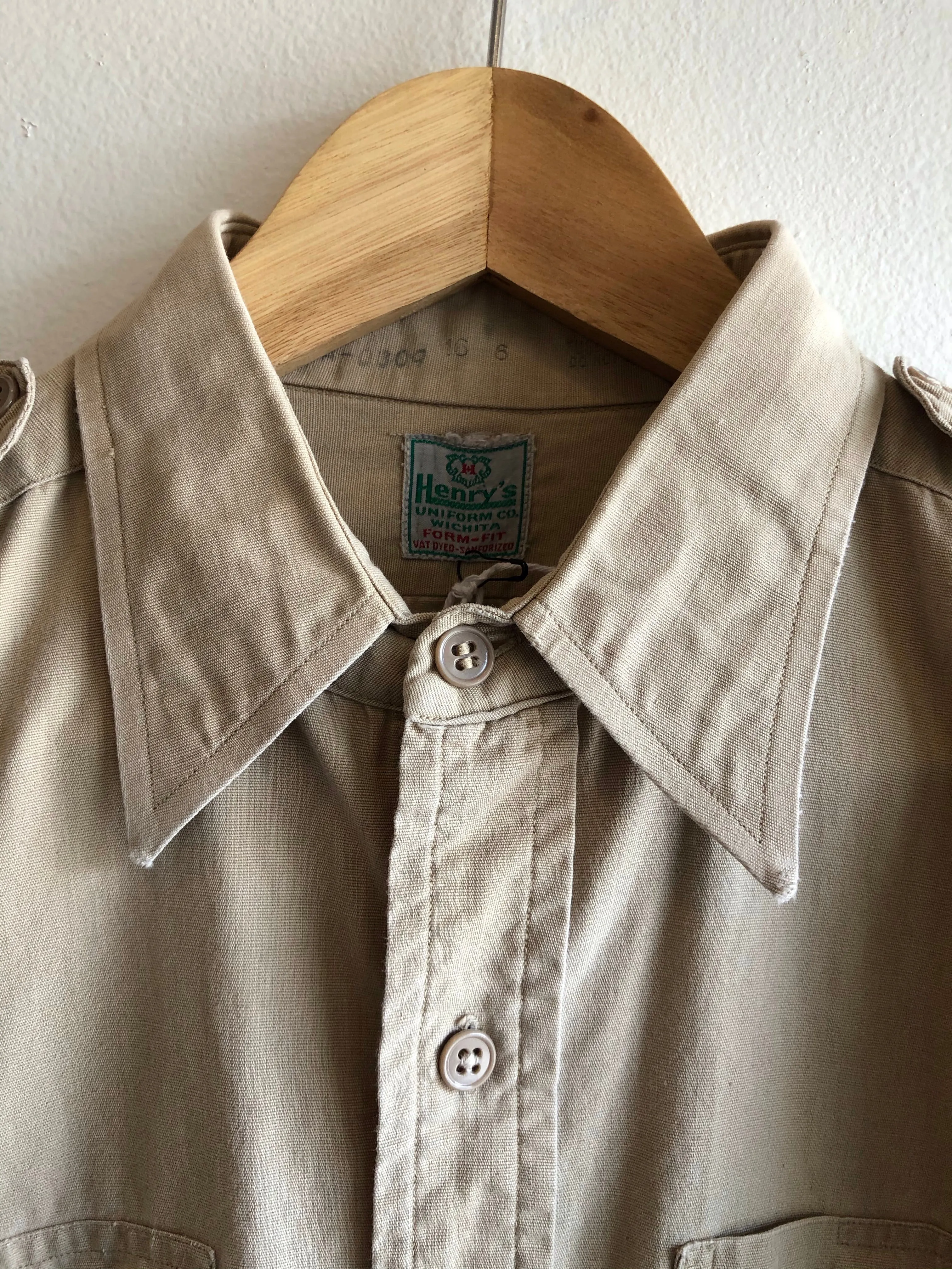 Vintage 1940s Military Button-Up Shirt