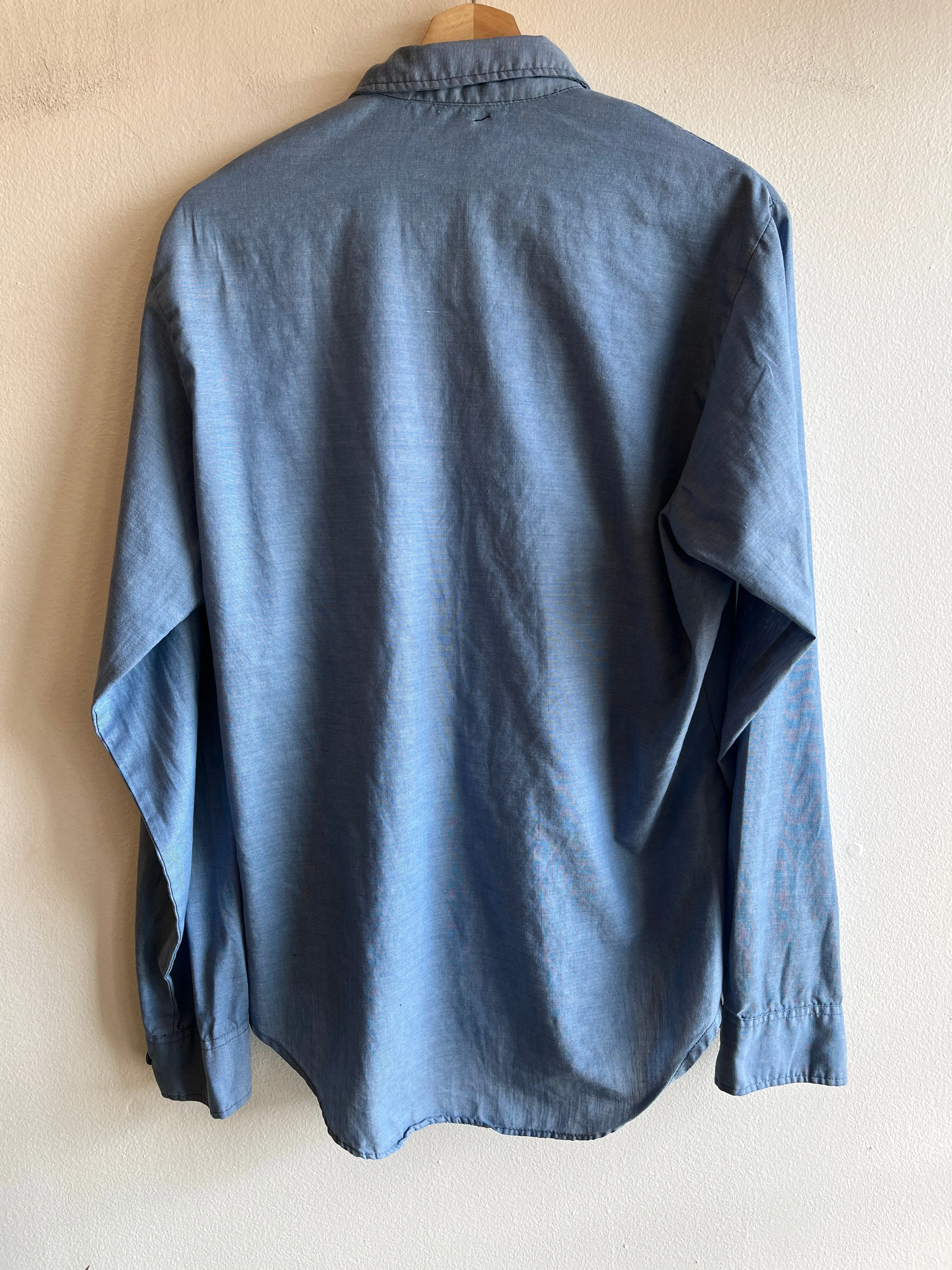 Vintage 1970s USN Chambray Button Up Shirt