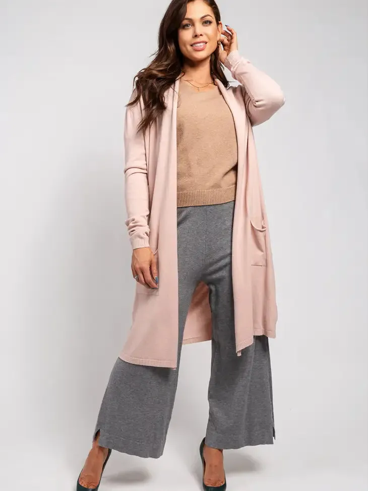 Wide-Leg Knit Pants