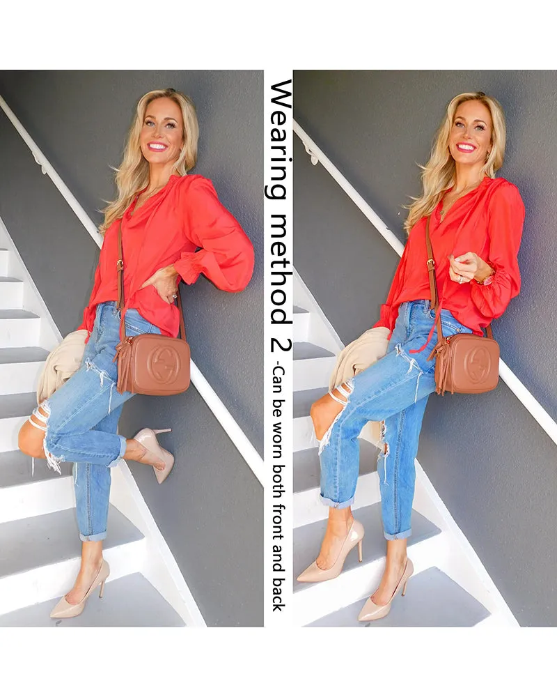 Women's Frill Mock Neck Blouse Long Sleeve Ruffle Shirt Top Elegant Office Tops S-XXL - Zeagoo (Us Only)